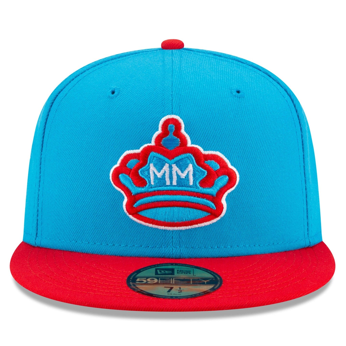 Men's Miami Marlins New Era Blue/Red 2021 City Connect 59FIFTY Fitted Hat Official Team Hat Sports Fan Cap Official MLB Team Hat Baseball Fan Cap