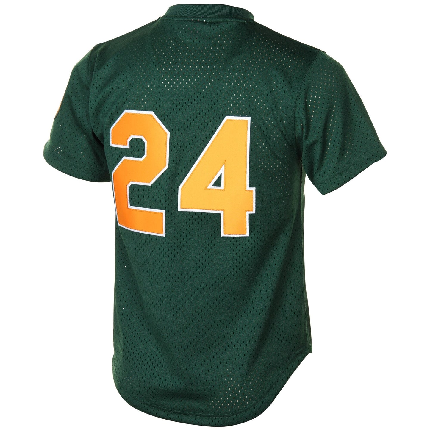 Men's Oakland Athletics Rickey Henderson 1998 Mitchell & Ness Green Cooperstown 1987 Mesh Batting Practice Jersey Official Team Jersey Sports Fan Appa