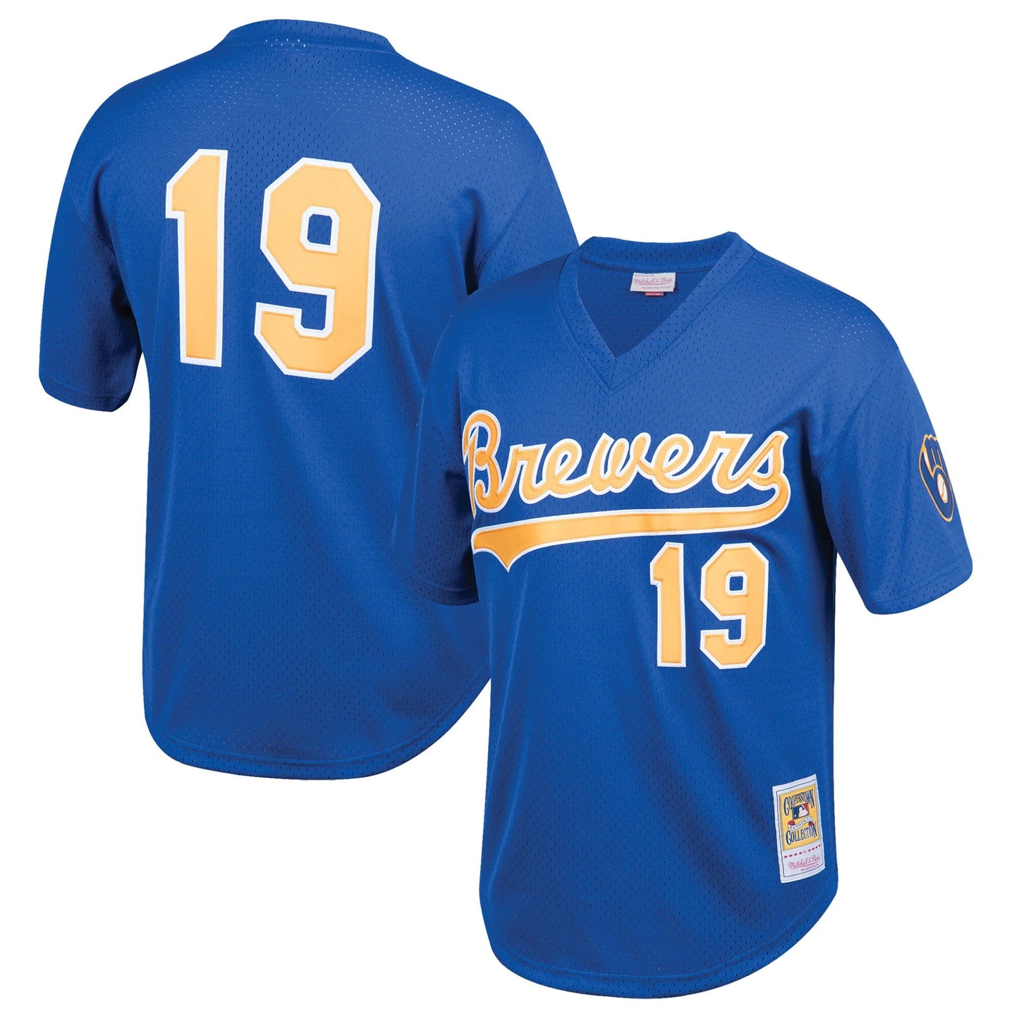 Youth Milwaukee Brewers Robin Yount Mitchell & Ness Royal Cooperstown Collection Mesh Batting Practice Jersey Official Team Jersey Sports Fan Apparel