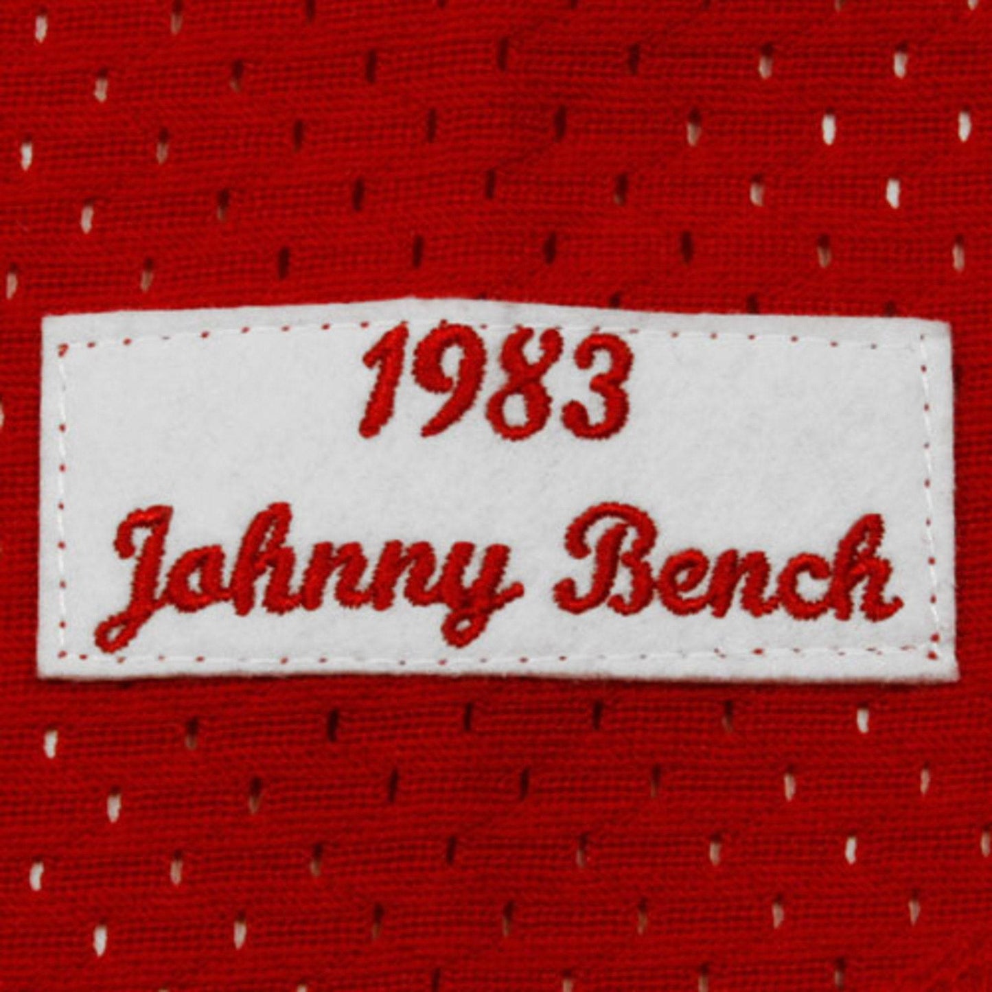 Men's Cincinnati Reds Johnny Bench Mitchell & Ness Red 1983 Authentic Cooperstown Collection Mesh Batting Practice Jersey Official Team Jersey Sports