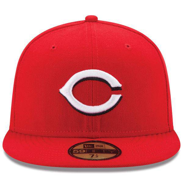 Men's Cincinnati Reds New Era Red Home Authentic Collection On-Field 59FIFTY Fitted Hat Official Team Hat Sports Fan Cap Official MLB Team Hat Basebal