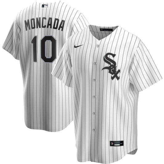 NIKE Men's Yoan Moncada Chicago White Sox White Home Replica Jersey Official Team Jersey Sports Fan Apparel Official MLB Team Jersey Baseball Fan Appa