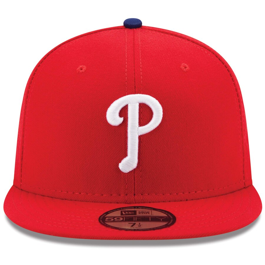 Men's Philadelphia Phillies Authentic Collection On-Field 59FIFTY Fitted Hat Official Team Hat Sports Fan Cap Official MLB Team Hat Baseball Fan Cap