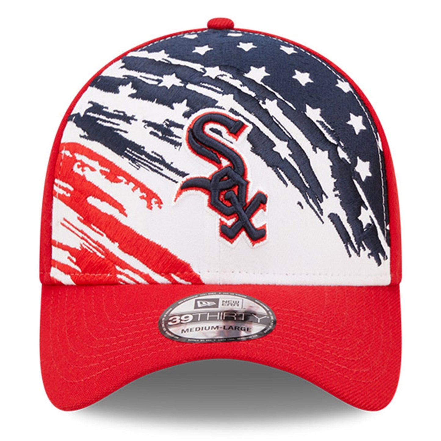 Men's Chicago White Sox New Era Red 2022 4th of July 39THIRTY Flex Hat Official Team Hat Sports Fan Cap Official MLB Team Hat Baseball Fan Cap