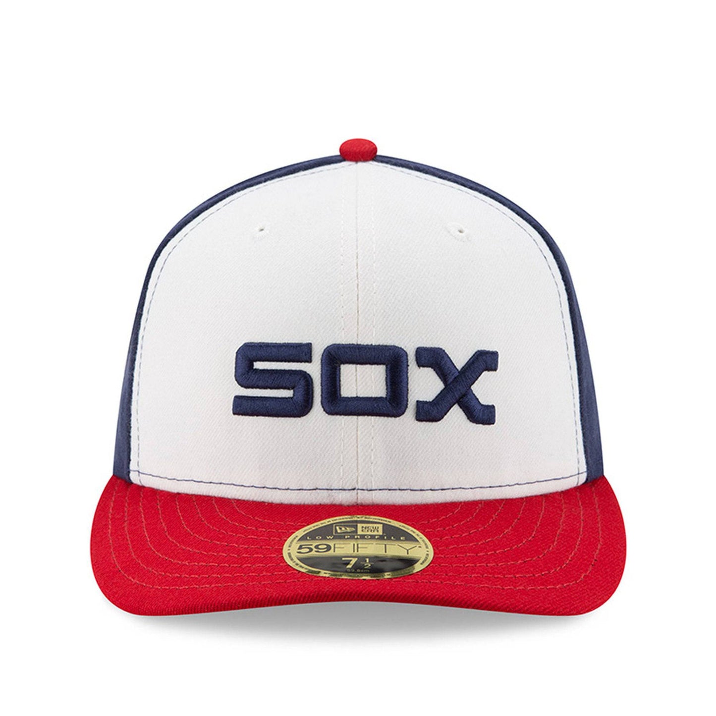 Men's Chicago White Sox New Era White/Red Alternate Authentic Collection On-Field Low Profile 59FIFTY Fitted Hat Official Team Hat Sports Fan Cap Offi