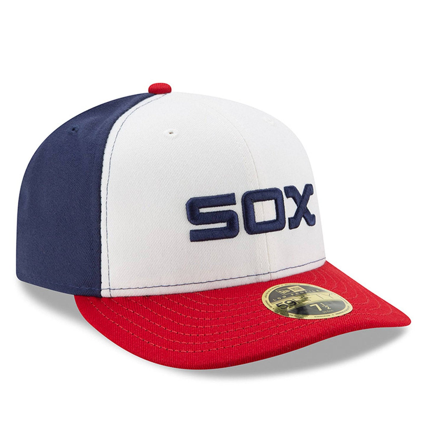 Men's Chicago White Sox New Era White/Red Alternate Authentic Collection On-Field Low Profile 59FIFTY Fitted Hat Official Team Hat Sports Fan Cap Offi