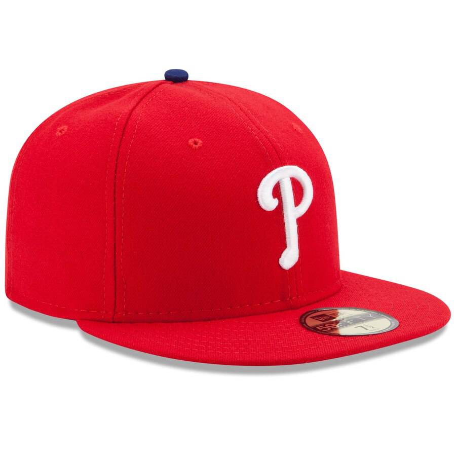 Men's Philadelphia Phillies Authentic Collection On-Field 59FIFTY Fitted Hat Official Team Hat Sports Fan Cap Official MLB Team Hat Baseball Fan Cap