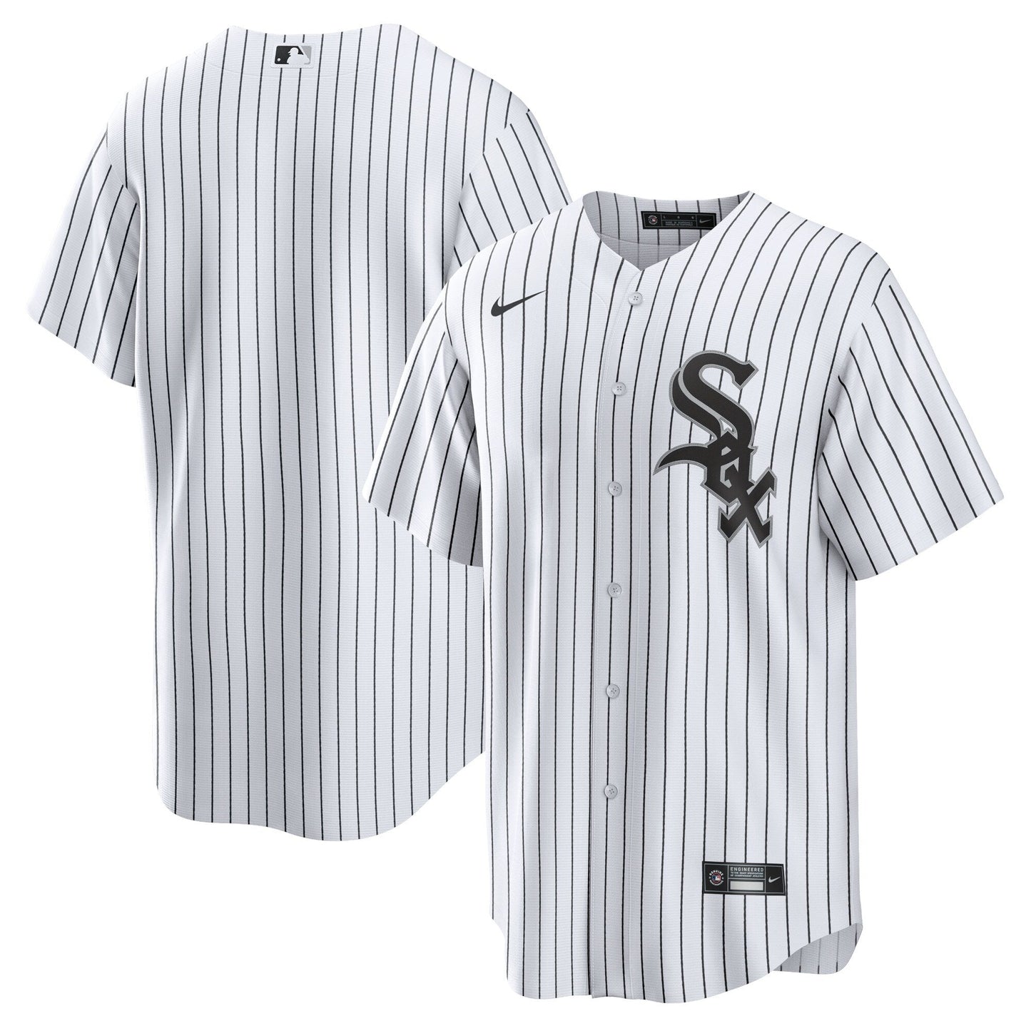 NIKE Men's Chicago White Sox White Home Blank Replica Jersey Official Team Jersey Sports Fan Apparel Official MLB Team Jersey Baseball Fan Apparel