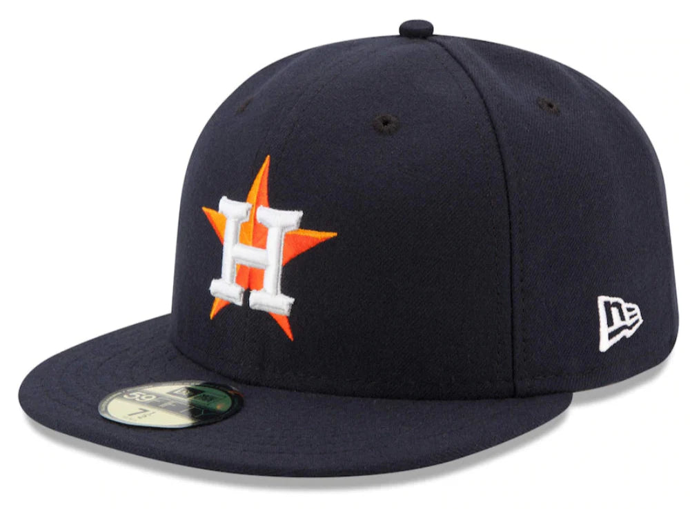 Men's Houston Astros New Era Navy Home Authentic Collection On Field 59FIFTY Fitted Hat Official Team Hat Sports Fan Cap Official MLB Team Hat Basebal