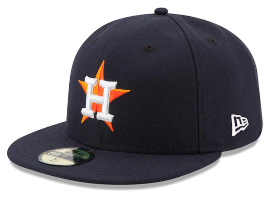 Men's Houston Astros New Era Navy Home Authentic Collection On Field 59FIFTY Fitted Hat Official Team Hat Sports Fan Cap Official MLB Team Hat Basebal
