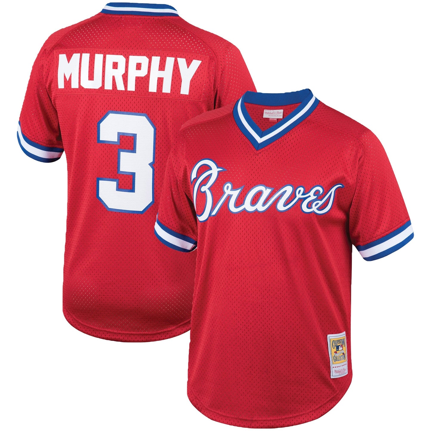 Men's Dale Murphy Atlanta Braves Mitchell & Ness Cooperstown Collection Authentic Batting Practice Jersey - Red Official Team Jersey Sports Fan Appare