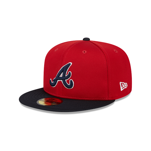 Atlanta Braves New Era Red/Navy 2025 Spring Training 59FIFTY Fitted Hat Official Team Hat Sports Fan Cap Official MLB Team Hat Baseball Fan Cap