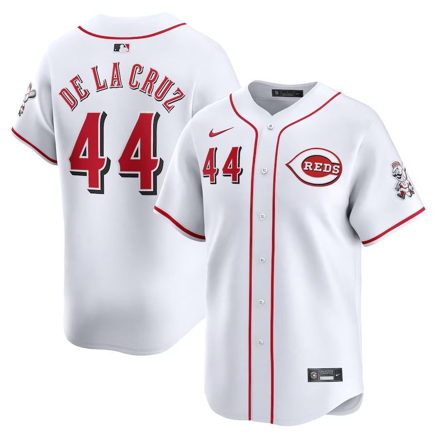 Youth Elly De La Cruz Cincinnati Reds NIKE White Home Limited Replica Jersey Official Team Jersey Sports Fan Apparel Official MLB Team Jersey Baseball