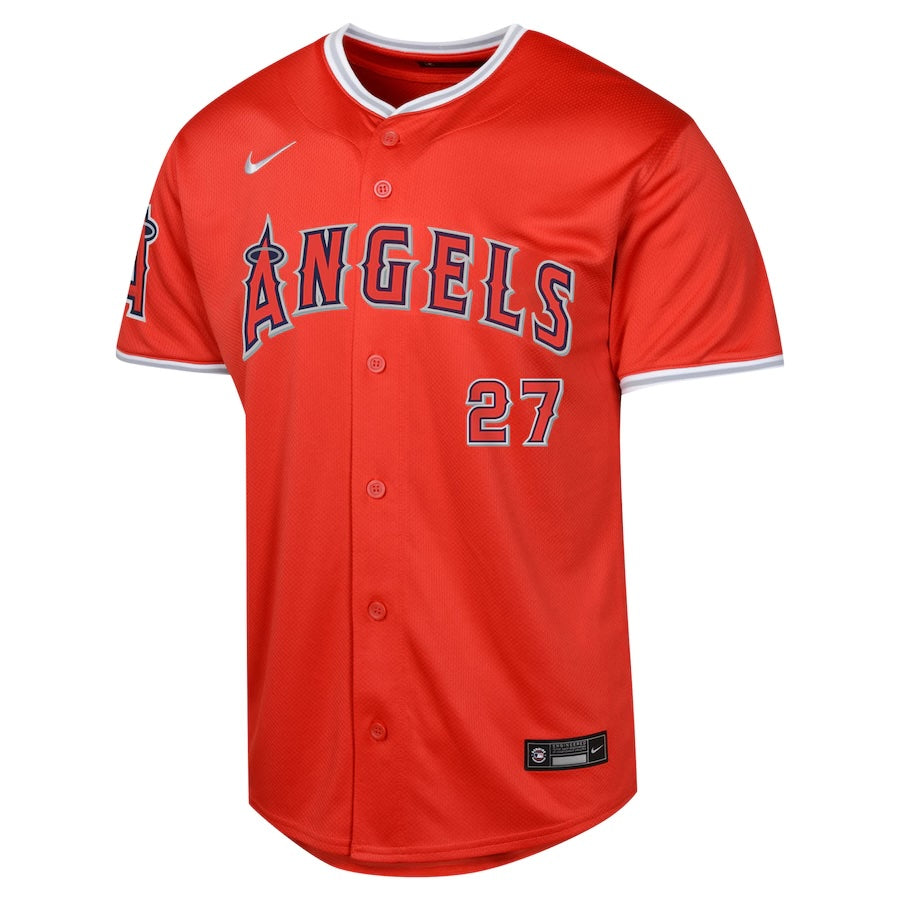 NIKE Youth Mike Trout Los Angeles Angels Red Alternate Limited Jersey Official Team Jersey Sports Fan Apparel Official MLB Team Jersey Baseball Fan Ap